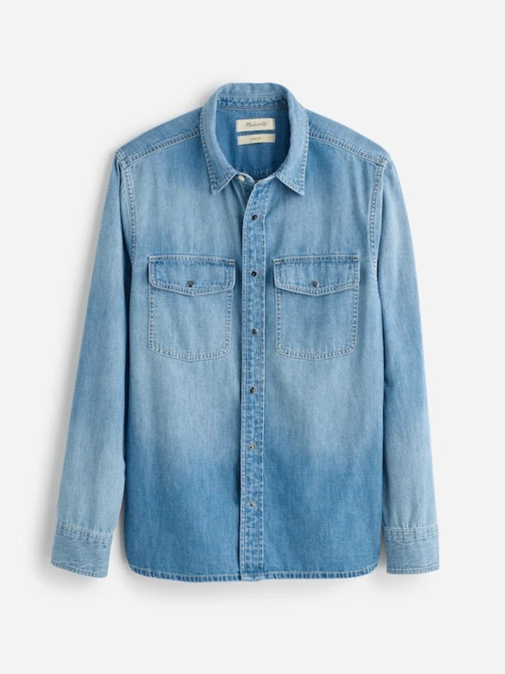 Madewell Size M Denim Western Easy Shirt in Einsgrove Wash